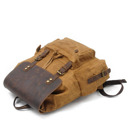 Unisex Vintage Waxed Canvas Travel Backpack | Jacob