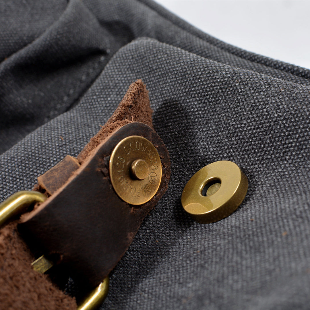 Men’s Waxed Canvas Leather Duffle Bag | David