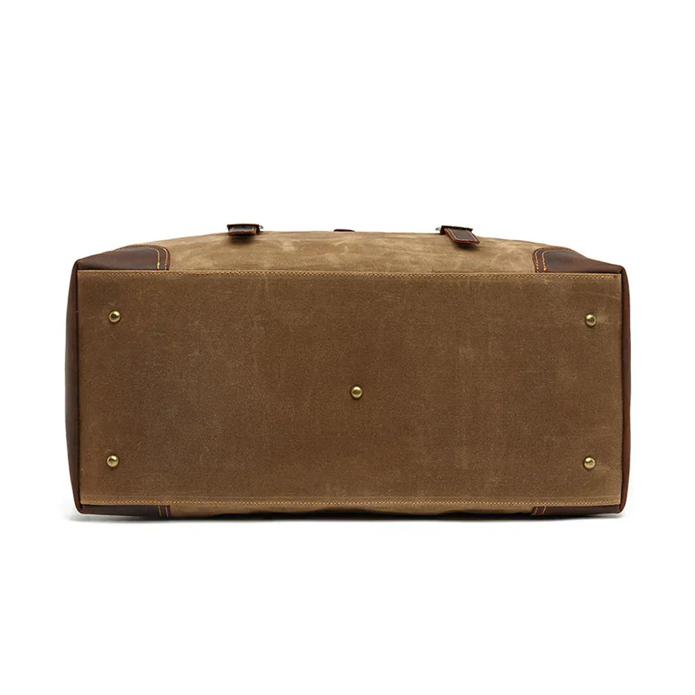Unisex Waterproof Waxed Canvas Leather Travel Duffel | Anthony