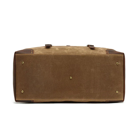 Unisex Waterproof Waxed Canvas Leather Travel Duffel | Anthony