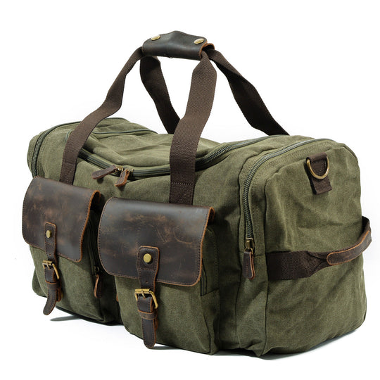 Men’s Waxed Canvas Leather Duffle Bag | David