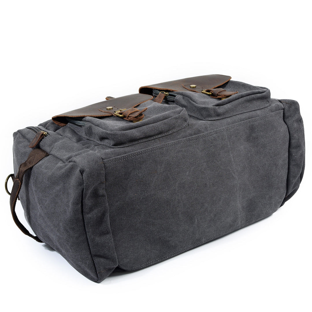Men’s Waxed Canvas Leather Duffle Bag | David