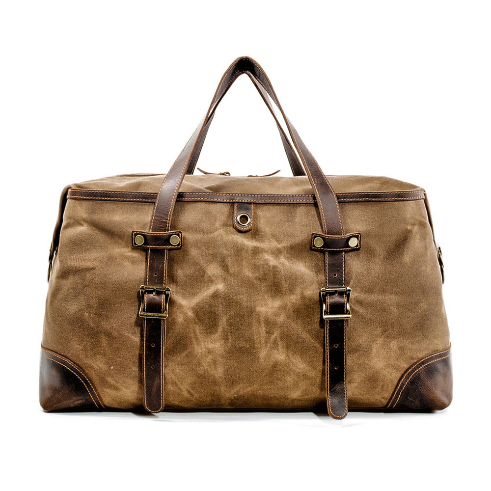 Unisex Waterproof Waxed Canvas Leather Travel Duffel | Anthony