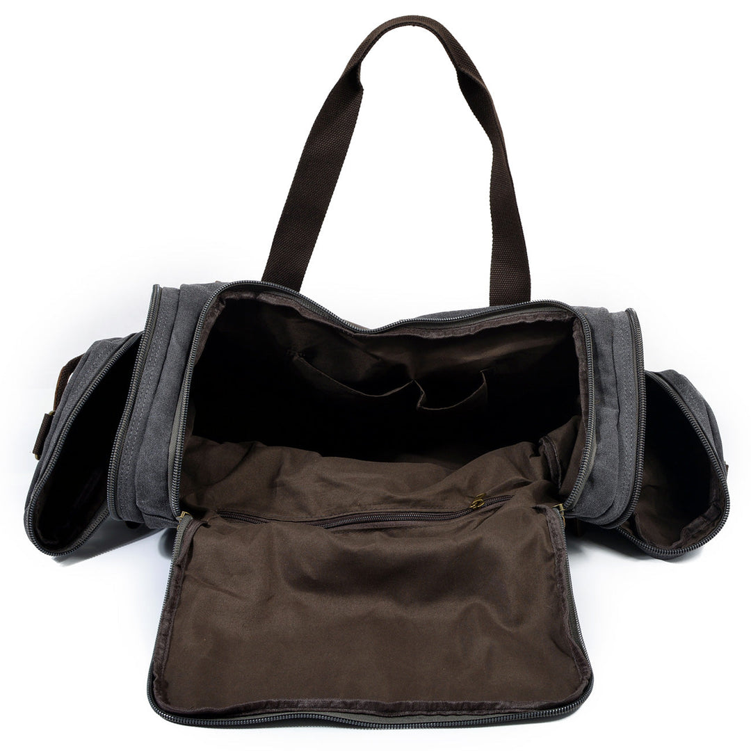 Men’s Waxed Canvas Leather Duffle Bag | David