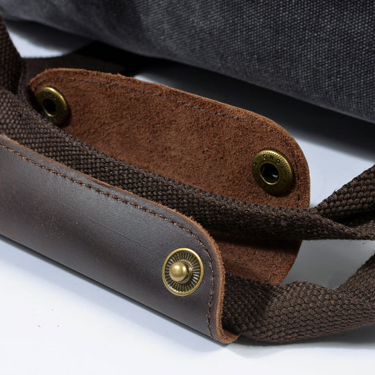 Men’s Waxed Canvas Leather Duffle Bag | David