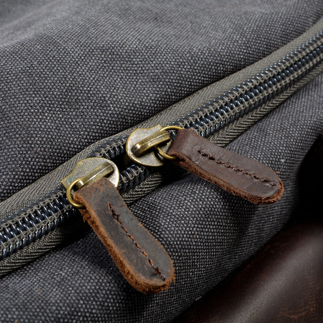 Men’s Waxed Canvas Leather Duffle Bag | David