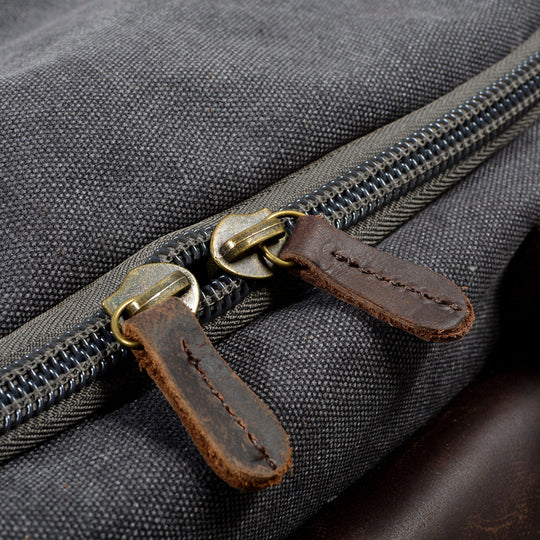 Men’s Waxed Canvas Leather Duffle Bag | David