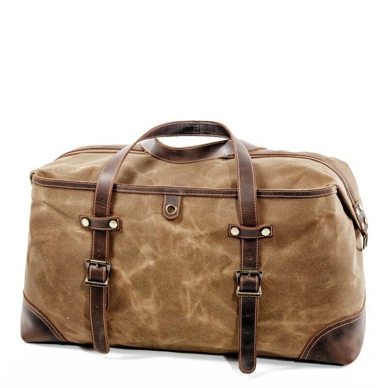 Unisex Waterproof Waxed Canvas Leather Travel Duffel | Anthony