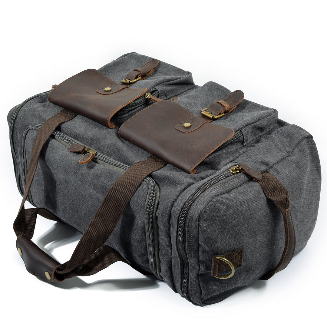 Men’s Waxed Canvas Leather Duffle Bag | David