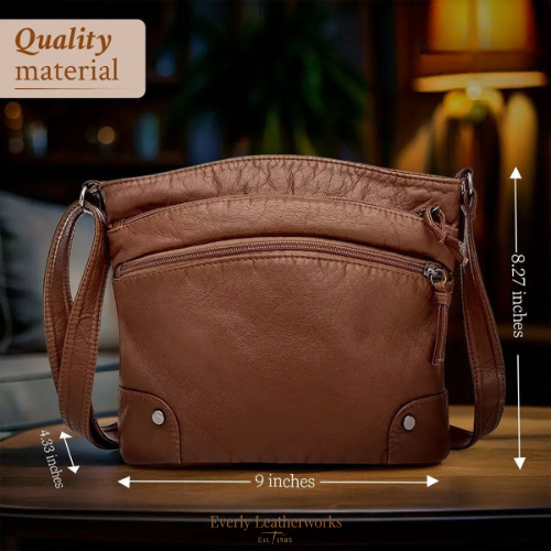 Women’s Small Brown Leather Crossbody Bag | Zoe Everyday Purse
